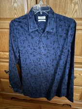 Men  s Calvin Klein Slim Fit Performance Non Iron Dress Shirt Sz 15 1/2 34/35