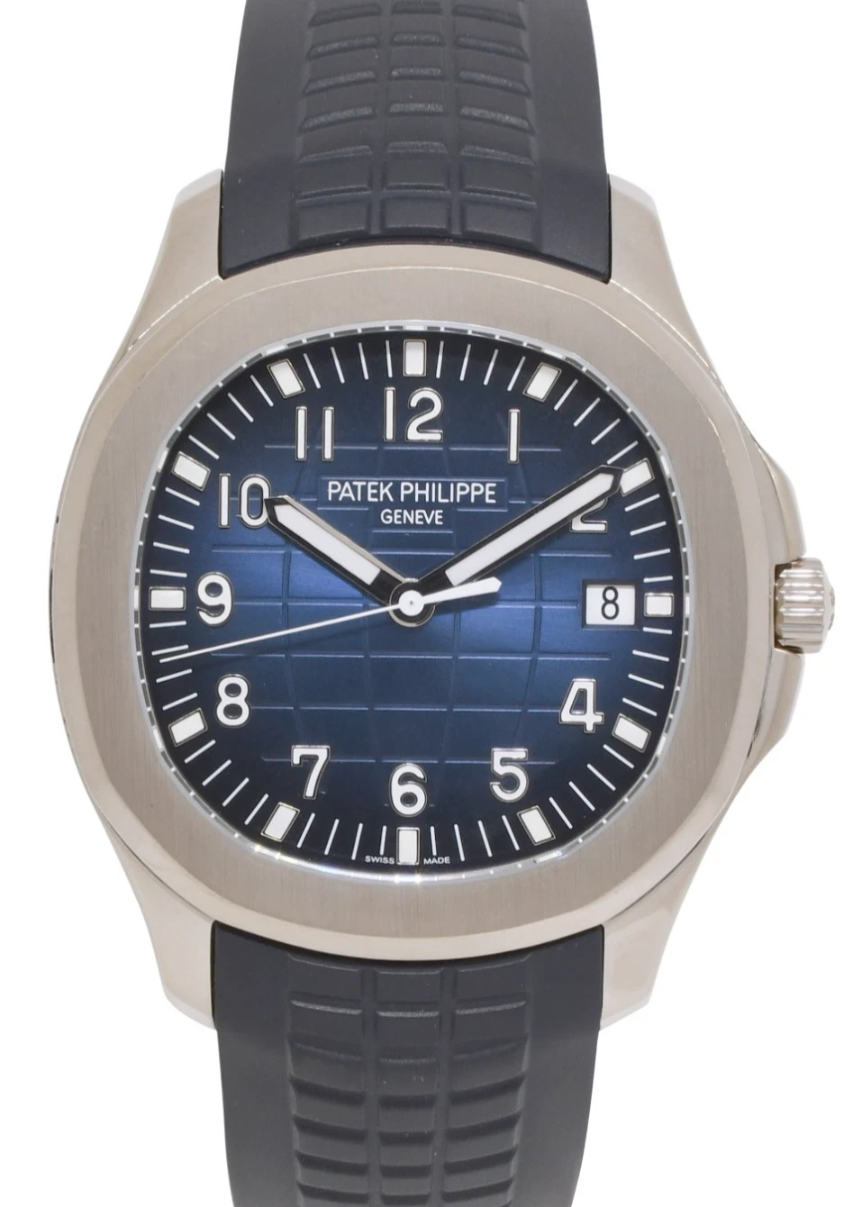 Patek Philippe — Patek Aquanaut 5168 Blue 20th Anniversary 18k White Gold Watch B/P '17 5168G