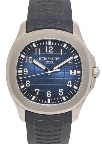 Patek Aquanaut 5168 Blue 20th Anniversary 18k White Gold Watch B/P '17 5168G