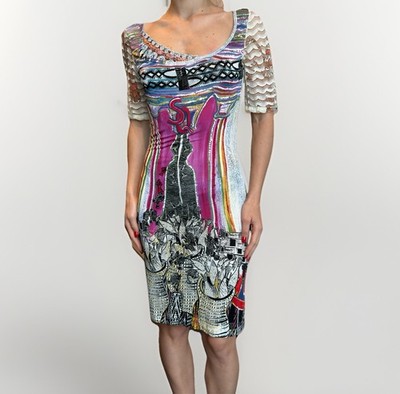 DDP Save The Queen Bodycon Dress Vintage y2k 2000`s Size L