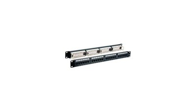 UTP CaT6 Patch Panel 24 RJ45-Ports, 1U, schwarz 37585.1