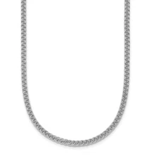 950 Platinum Polished 2.5mm Solid 3-Wire Wheat Chain Necklace 24"- 22.43gram