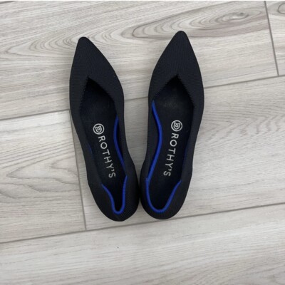 Rothys Black Pointed Toe Rothy's Pointy Toe Flats