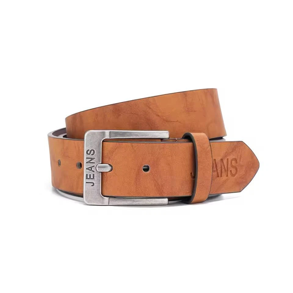 Cinturones de cuero PU vintage de ocio para hombre de lujo de marca famosa de diseñador correa masculina azul Foto 3 de 4