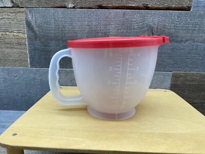 Tupperware 4 cup 1000ml Mix-N-Store 1288 Small Measuring Cup Pitcher & Lid - T15