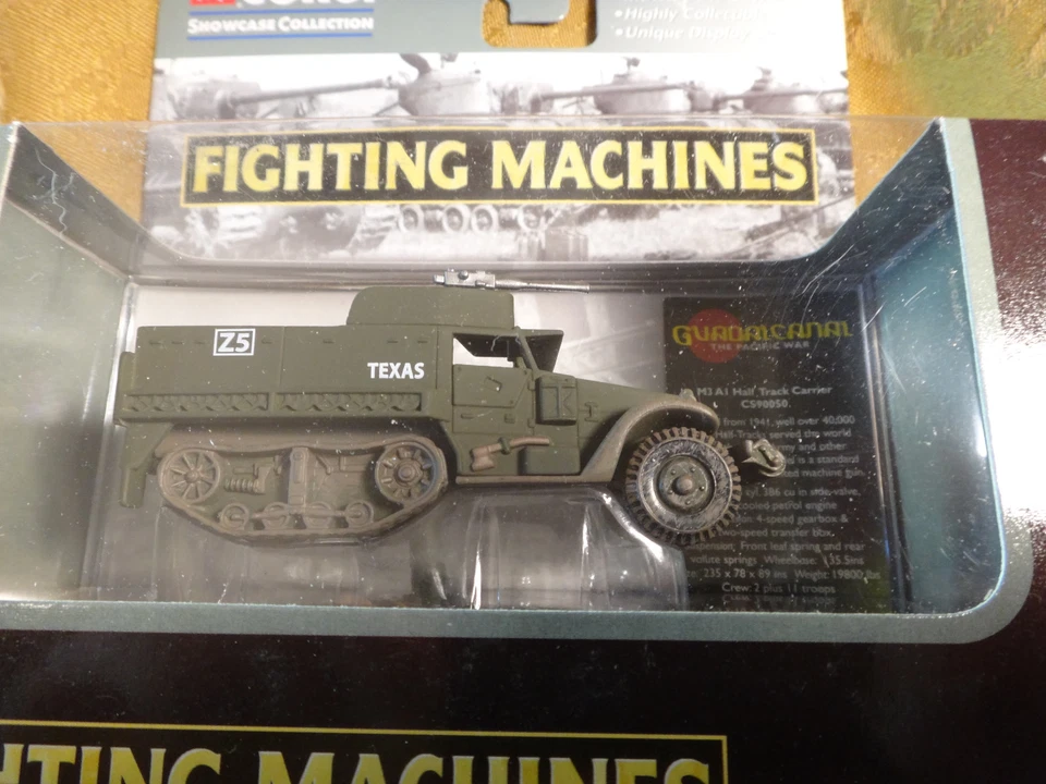 Corgi Showcase Fighting Machine Texas M3 A1 Half Track Carrier - Free S&H USA - Image 2 of 4