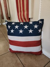 NEW Pottery Barn American Flag 22" Indoor Outdoor Pillow 4th of July Patriotic