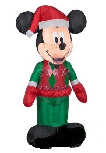 CHRISTMAS SANTA MICKEY MOUSE WINTER OUTFIT  3.5 FT Airblown Infl
