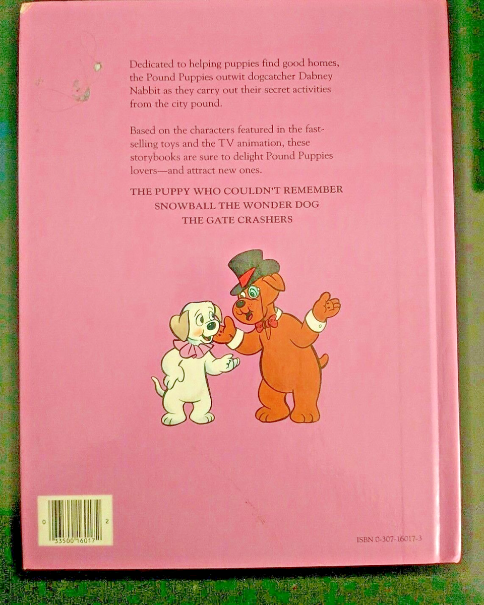 Pound Puppies Book SNOWBALL THE WONDER DOG A Golden Book Vintage 1986