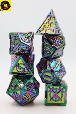 Opal Mined Sword RPG Metal Dice Set - #FBG4109 - Metal