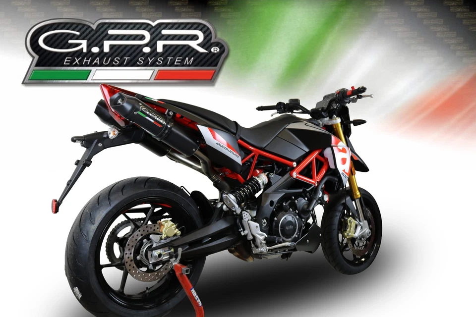 Escape Aprilia Dorsoduro 750 2008-2016 GPR doble deslizamiento furor Nero Foto 4 de 4