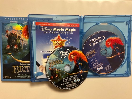 DISNEY PIXAR BRAVE COLLECTOR’S EDITION Blu-Ray & DVD MOVIE DISC SET - Picture 2 of 2