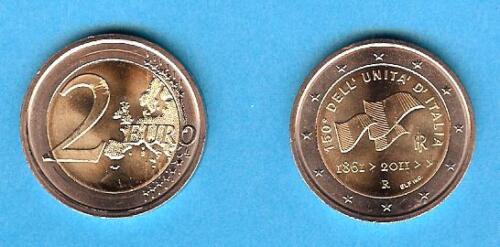 2 Euro Gedenkmünze 2011 aus Italien, 150 Jahre Vereinigung, bankfrisch, bfr - Afbeelding 1 van 1