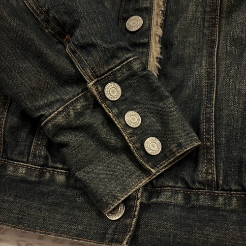 Vintage Gap Pioneer Sherpa Lined Denim Jean Trucker Jacket Women Small - Picture 7 of 12