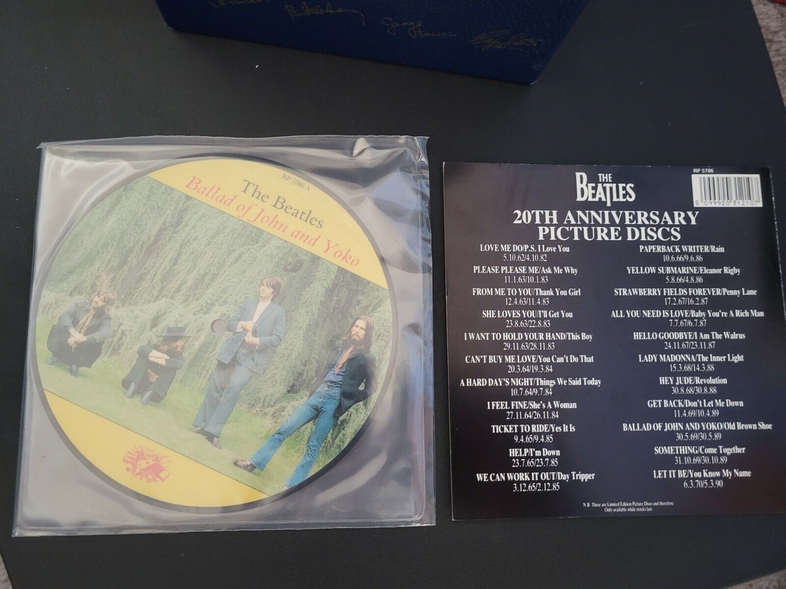 1989 Beatles Picture Disc Single The Ballad of John and Yoko and Old Brown Shoe