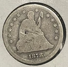 1878- P Seated Liberty Silver Quarter, SKU 116