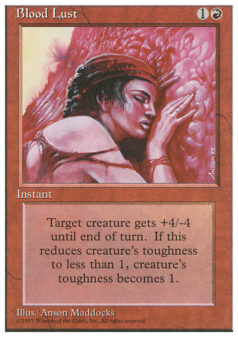 Magic the Gathering MTG Blood Lust (178) Fourth Edition   LP