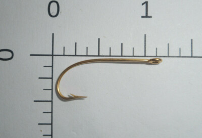 100 MUSTAD #4 Fly Tying Goldplated SPROAT Hooks Ringed LONG SHANK STREAMER 3389H