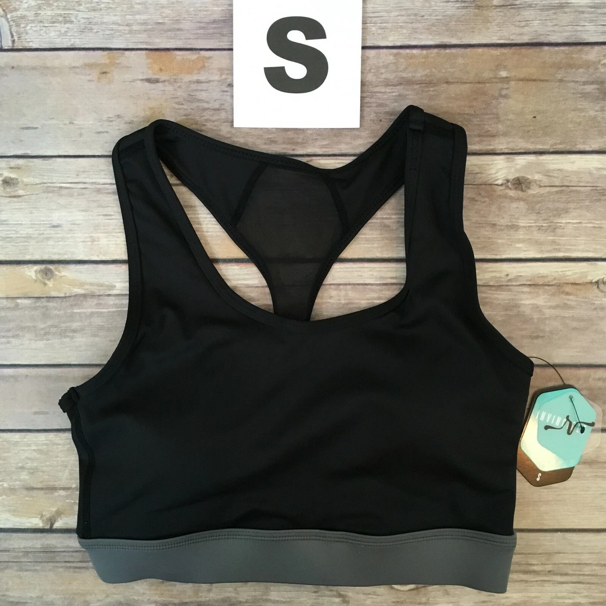 SMALL LuLaRoe INVINCIBLE Sports Bra, 34, BLACK & GREY, Rise Workout  Collection