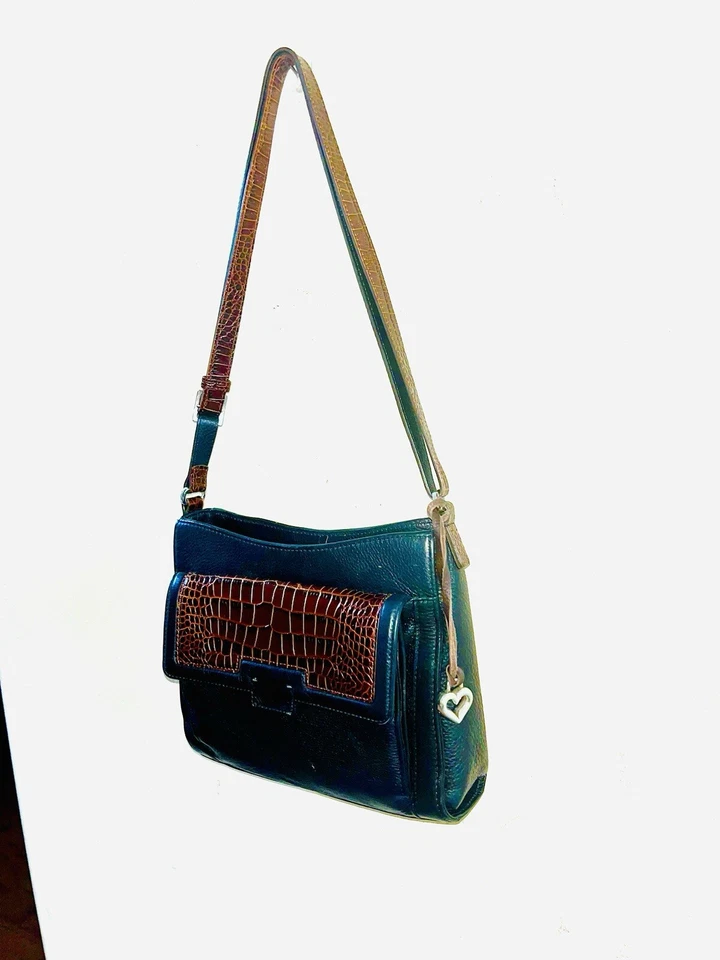 BRIGHTON Bolsa de Mão Vintage Organizadora de Carteira Bolsa de Ombro Hobo Excelente Estado Usado - Imagem 3 de 4