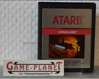 Vanguard Atari 2600 VCS Modul SEHR GUT Silver Cover Scrolling Shooter Einkaufgp