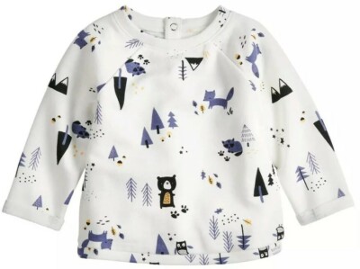 Jumping Beans New NWT 9 Month Newborn Boy Shirt Top Long Sleeve Animal Graphic
