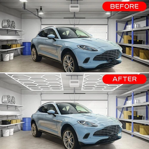 14x Hexagon LED Lampe Röhren Werkstatt Garage Wand Decken Leuchte Beleuchtung DE - Bild 16 von 59