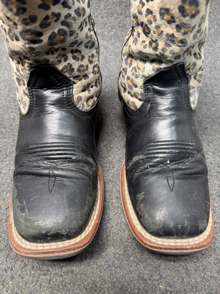 John Deere“Growin Like A Weed”Leather Leopard Cowgirl/Boy Boots Sz.5  JD3310 - Image 4 of 4