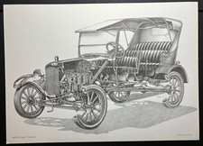1925 Ford Model T Touring Car - Yoshihiro Inomoto Cross-section Wall Art Print