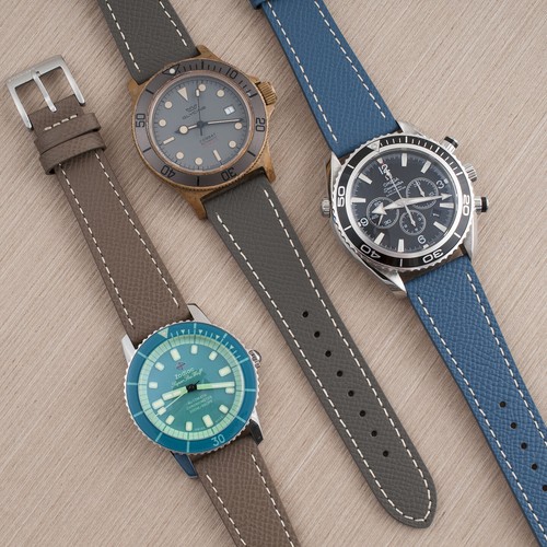 Full Grain Leather Epsom Style Quick Release Watch Straps - Picture 15 of 132