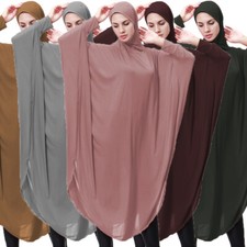 Hooded Abaya Women Muslim Khimar Prayer Hijab Islamic Abayas Arab Dress Ramadan