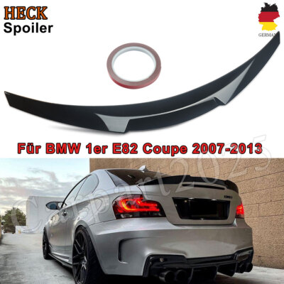 Hochglanz Schwarz Heckspoiler M4 Style passt für BMW 1er E82 135i Heckflügel ABS