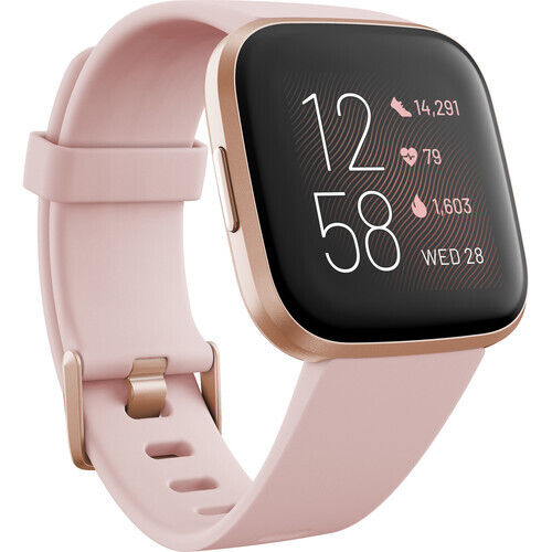 Reloj inteligente Fitbit Versa 2 salud y estado físico con frecuencia cardíaca - pétalo/rosa cobre - Imagen 1 de 1