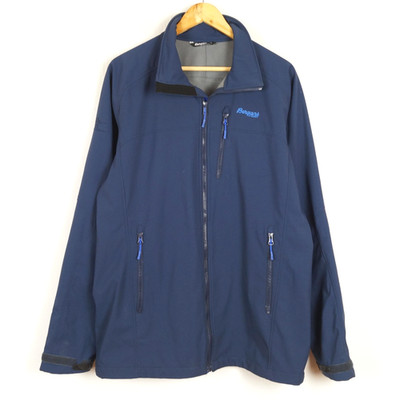 BERGANS OF NORWAY REINE Herren Jacke Gr. XL Blau Full Zip Softshell