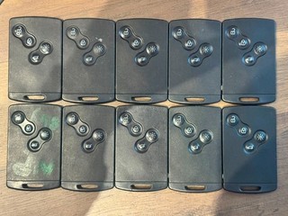 10 X GENUINE RENAULT 4 BUTTON REMOTE KEY CARD JOBLOT TESTED & WORKING