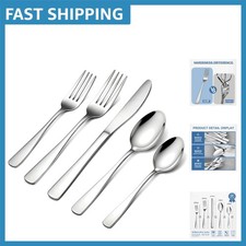 20-Piece Stainless Steel Silverware Set for 4 - Elegant Dishwasher Safe