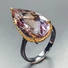 Handmade 28 ct+ Natural Ametrine Ring 925 Sterling Silver Size 8.75 /R461551