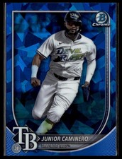 2025 Bowman Chrome Sapphire Junior Caminero #80 Tampa Bay Rays