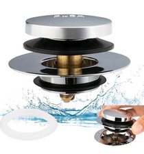 ARTIWELL Universal Tip Toe Bath Drain Stopper Cover Bathtub Drain Chrome NEW