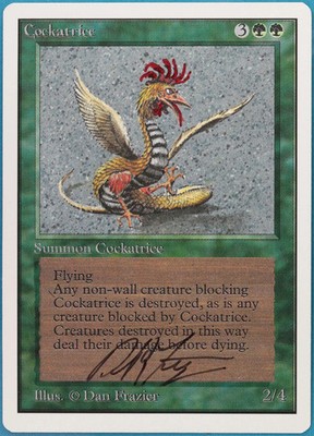 Cockatrice Unlimited NM ARTIST ALTERED SIGNED MAGIC MTG CARD (402863) ABUGames