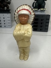 Vintage Celluloid Plastic 5.5  Native American Indian Chief Toy Figurine Vintage