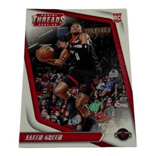 2021-22 Panini Chronicles Threads Jalen Green Houston Rockets Rookie Card RC #99. rookie card picture