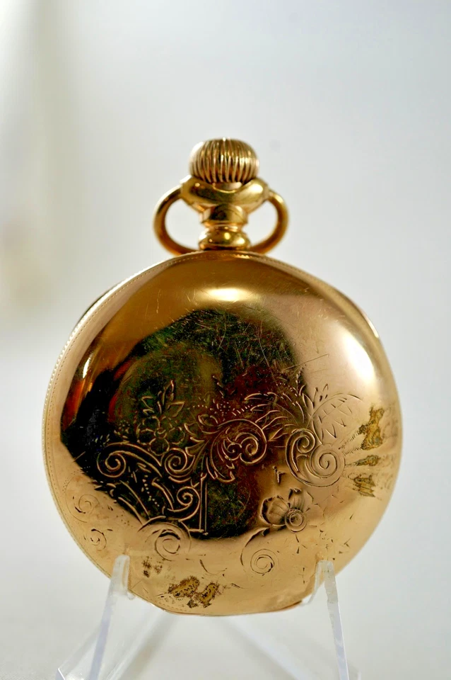 Reloj Bolsillo Hampden Anchor 1904 Grado 25 Años GF 17 Joyas Tamaño 18 Funciona SIN RESERVA Foto 4 de 4