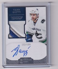 2012-13 Panini Dominion Yann Sauve Auto Jersey 3 colors 152/199 Vancouver