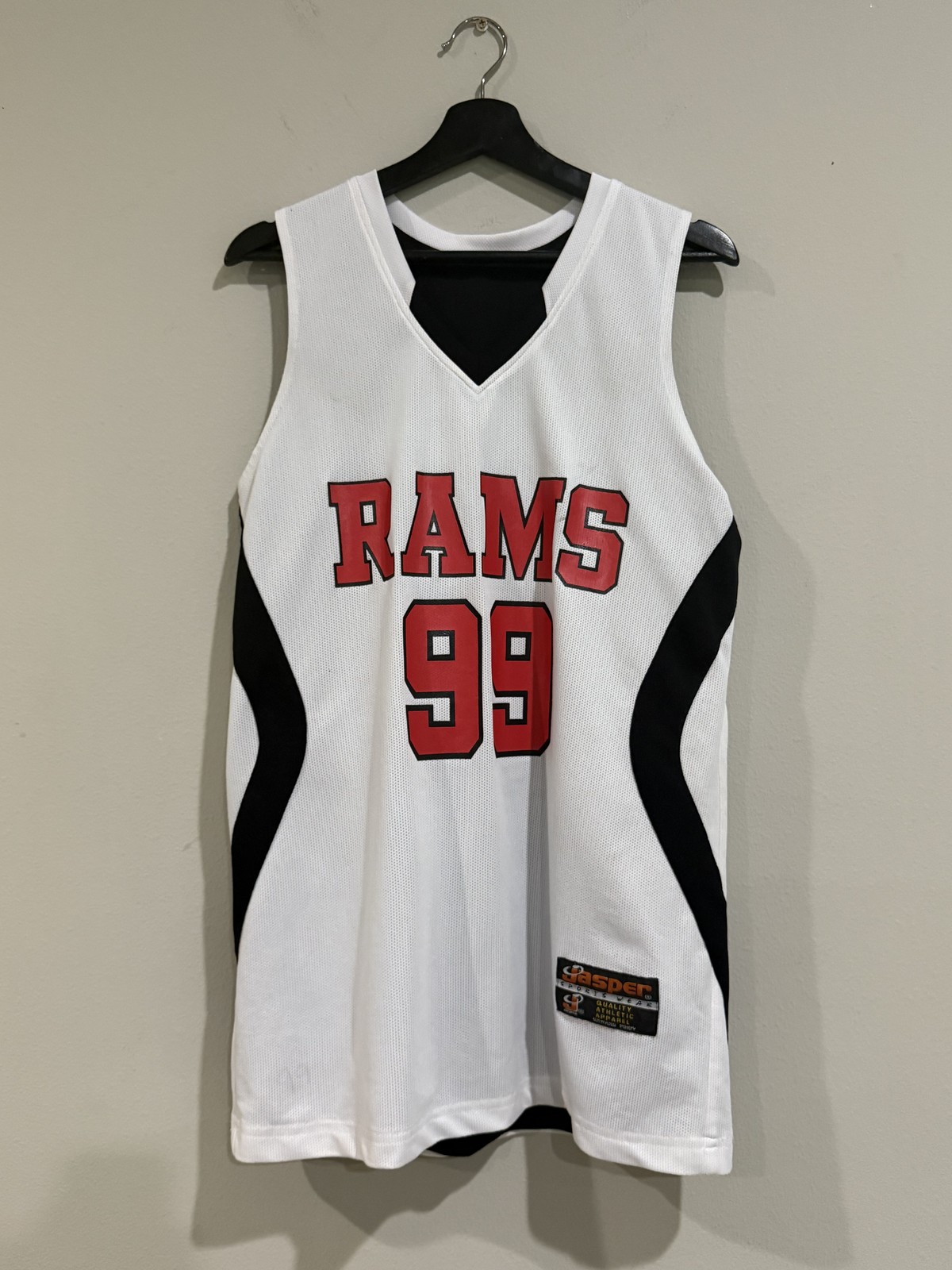 Rams Basketball Jersey Mens Large White Black Number 99 NCAA Athletic Reversible