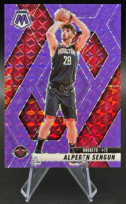 2024-25 Alperen Sengun /249 Mosaic Fluorescent Purple Prizm #64 | Rockets