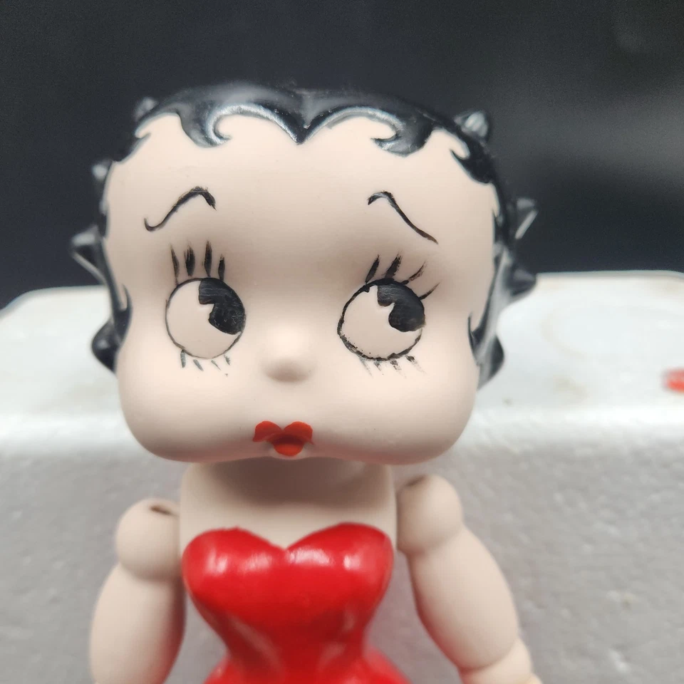 Vintage Betty Boop Articulated Porcelain Figurine Red Dress - Image 2 of 4