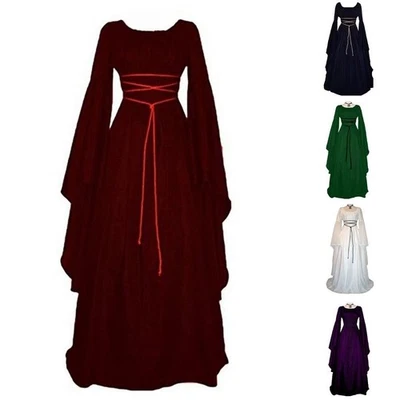 Cosplay Women Retro Vintage Renaissance Gothic Costume Medieval Gown Dress - Bild 1 von 4