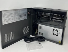 18-Port 10 Amp CCTV Power Distribution Box UL Listed, Input 110-220V