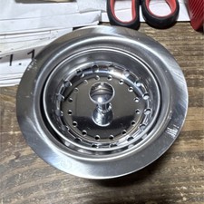 Stainless Steel Kitchen Sink Strainer Drop-In Removable Basket, Round Silver